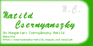 matild csernyanszky business card
