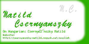 matild csernyanszky business card